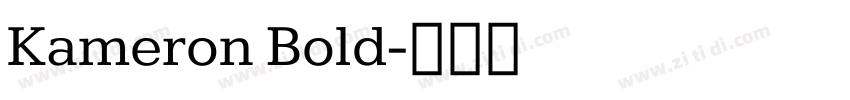 Kameron Bold字体转换
